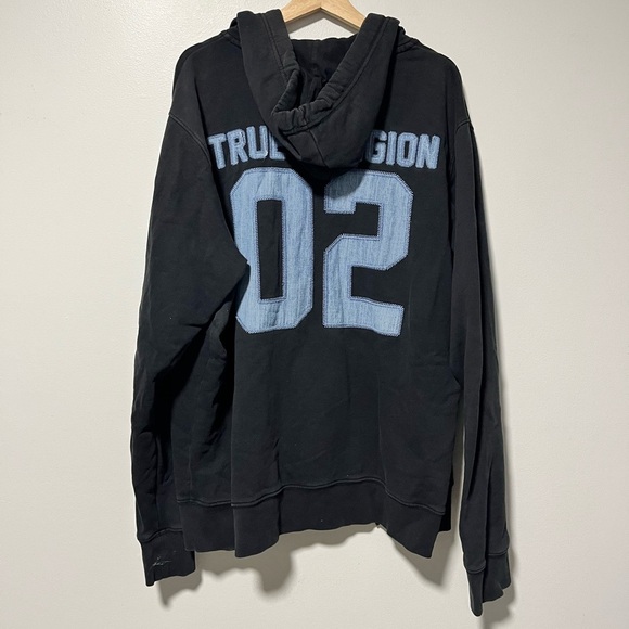 True Religion Black Zip Up Hoodie Size 2XL - Picture 5 of 15